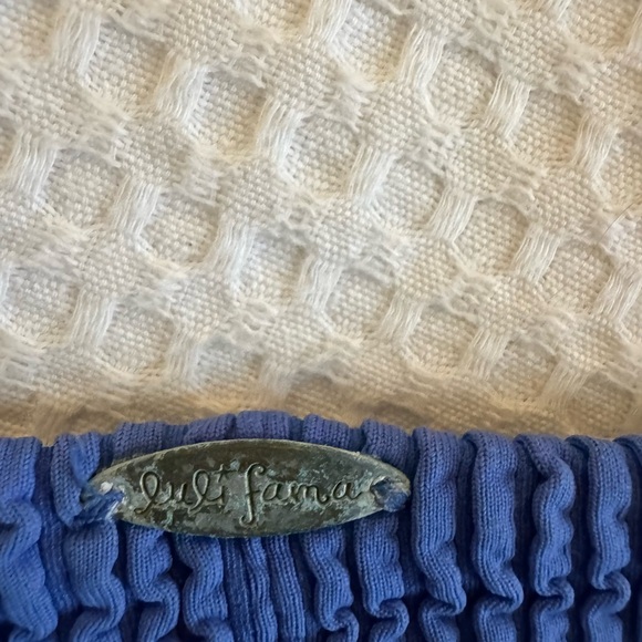 Luli Fama Blue Ruched Bikini Bottom - Picture 2 of 2